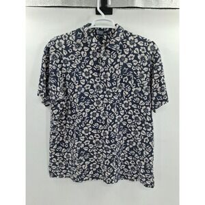 Polo Ralph Lauren Men's XL Blue Hawaiian All Over Print Pocket Polo Shirt